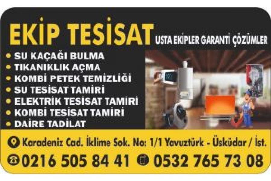 Üsküdar Su Tesisatçısı Ücretsiz İlan Sitesi - Bedava İlan Ver ilanas.com.tr
