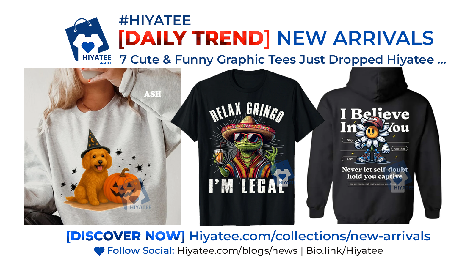 7 Cute & Funny Graphic Tees Just Dropped – Hiyatee Daily Hot Trend New Arrival!