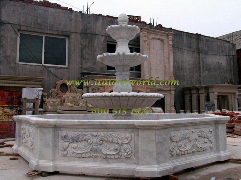 Timeless Luxury with Marble Water Fountain and Large Statues – Marble Fountain -4 Season Statues Italian, Garden Statue Fountain – Ital Art World